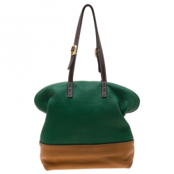 Pre Owned Fendi Colorblock Leather 2Bag Tote