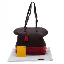 Pre Owned Fendi Colorblock Leather 2Bag Tote