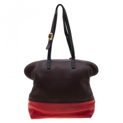 Pre Owned Fendi Colorblock Leather 2Bag Tote