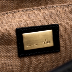 Pre Owned Fendi Black Patent Leather F3 Secret Code Top Handle Bag