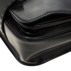 Pre Owned Fendi Black Patent Leather F3 Secret Code Top Handle Bag