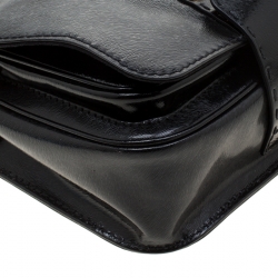 Pre Owned Fendi Black Patent Leather F3 Secret Code Top Handle Bag