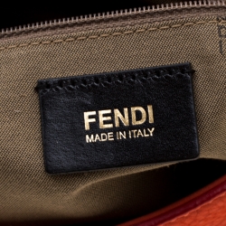 Pre Owned Fendi Orange Nubuck Leather Shoulder Bag