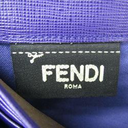 Pre Owned Fendi Purple Leather WOC Clutch Bag