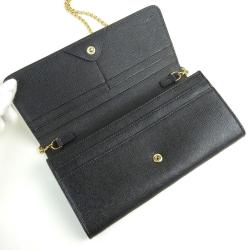 Pre Owned Fendi Black Leather Bugs Monster WOC Clutch Bag