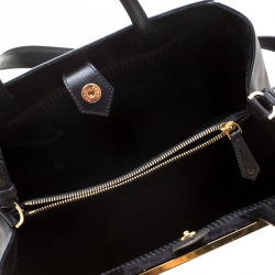 Pre Owned Fendi Black Leather Medium 2jours Tote