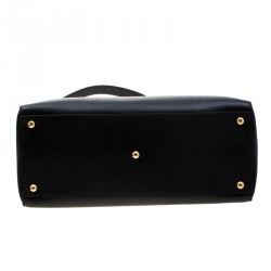 Pre Owned Fendi Black Leather Medium 2jours Tote