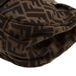 Pre Owned Fendi Tobacco Zucca Canvas Small Mia Shoulder Bag