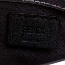 Pre Owned Fendi Metallic Silver Leather Tube Wallet On Chain 