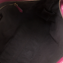 Pre Owned Fendi Brown/Pink Canvas and Leather Pequin Roll Tote