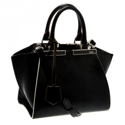 Pre Owned Fendi Black Leather Mini 3Jours Tote