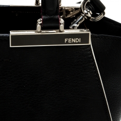 Pre Owned Fendi Black Leather Mini 3Jours Tote