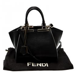 Pre Owned Fendi Black Leather Mini 3Jours Tote