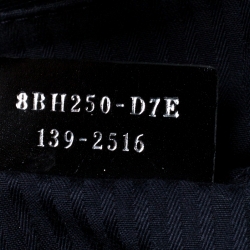 Pre Owned Fendi Navy Blue Leather Medium 2jours Tote