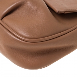 Pre Owned Fendi Beige Leather Fendista Pochette Crossbody Bag