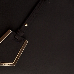 Pre Owned Fendi Dark Brown Leather Medium 2jours Tote