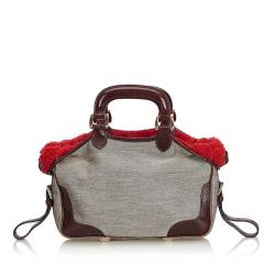 Pre Owned Fendi Brown Canvas Squirrel Du Jour Satchel