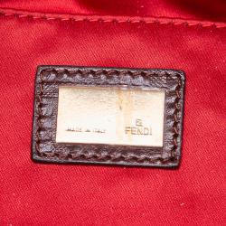 Pre Owned Fendi Brown Canvas Squirrel Du Jour Satchel