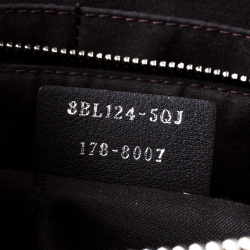 Pre Owned Fendi Grey/Blue Leather By The Way Boston Bag 