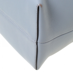 Pre Owned Fendi Grey/Blue Leather By The Way Boston Bag 