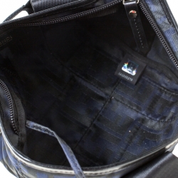 Pre Owned Fendi Zucca Black/Blue Nylon Mini Tote