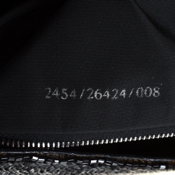 Fendi Black Beads and Leather Baguette Shoulder Bag