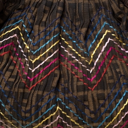 Pre Owned Fendi Multicolor Stitch Zucca Canvas and Leather Doctor B Hobo