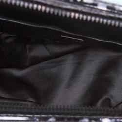 Pre Owned Fendi Blue/Black Python To You Convertible Clutch Bag