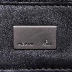 Pre Owned Fendi Blue/Black Python To You Convertible Clutch Bag