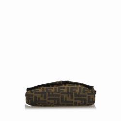 Pre Owned Fendi Brown Zucca Canvas Baguette