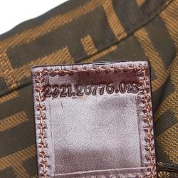 Pre Owned Fendi Brown Zucca Canvas Baguette