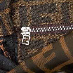Pre Owned Fendi Brown Zucca Canvas Baguette
