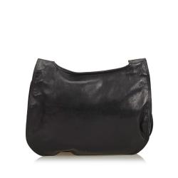 Pre Owned Fendi Black Leather Shoulder Bag