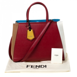 Pre Owned Fendi Multiolor Leather Medium 2jours Tote