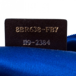 Pre Owned Fendi Blue Shimmering Leather Mama Forever Shoulder Bag