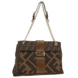 Fendi Maxi Borsa Zucca Baguette Shoulder Bag