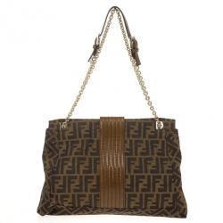 Fendi Maxi Borsa Zucca Baguette Shoulder Bag