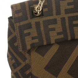 Fendi Maxi Borsa Zucca Baguette Shoulder Bag