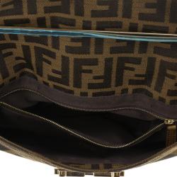 Fendi Maxi Borsa Zucca Baguette Shoulder Bag