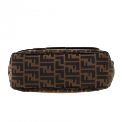 Pre Owned Fendi Tobacco Zucca Canvas and Leather Crossbody Bag 