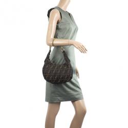 Pre Owned Fendi Zucca Chef Chain Link Hobo