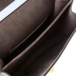 Pre Owned Fendi Ash Grey Leather Small Kan I Crossbody Bag