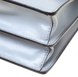 Pre Owned Fendi Ash Grey Leather Small Kan I Crossbody Bag