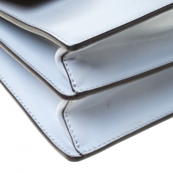 Pre Owned Fendi Ash Grey Leather Small Kan I Crossbody Bag