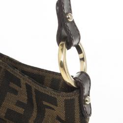 Pre Owned Fendi Tobacco Zucca Canvas Mini Chef Bag