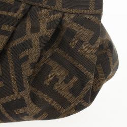 Pre Owned Fendi Tobacco Zucca Canvas Mini Chef Bag
