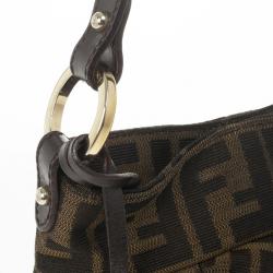 Pre Owned Fendi Tobacco Zucca Canvas Mini Chef Bag