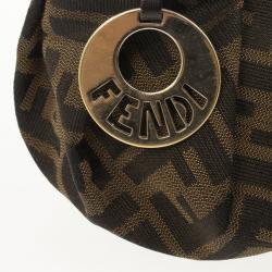 Pre Owned Fendi Tobacco Zucca Canvas Mini Chef Bag