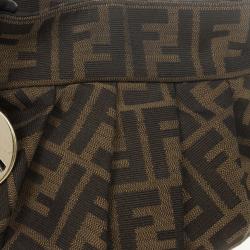 Pre Owned Fendi Tobacco Zucca Canvas Mini Chef Bag
