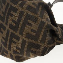 Pre Owned Fendi Tobacco Zucca Canvas Mini Chef Bag